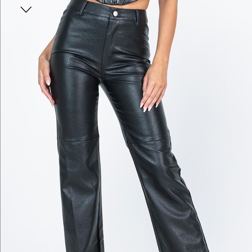 NWT Princess Polly Black Leather Pants